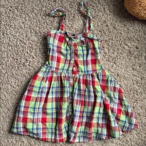 Ralph Lauren Red and Green Smocked plaid  Sundress